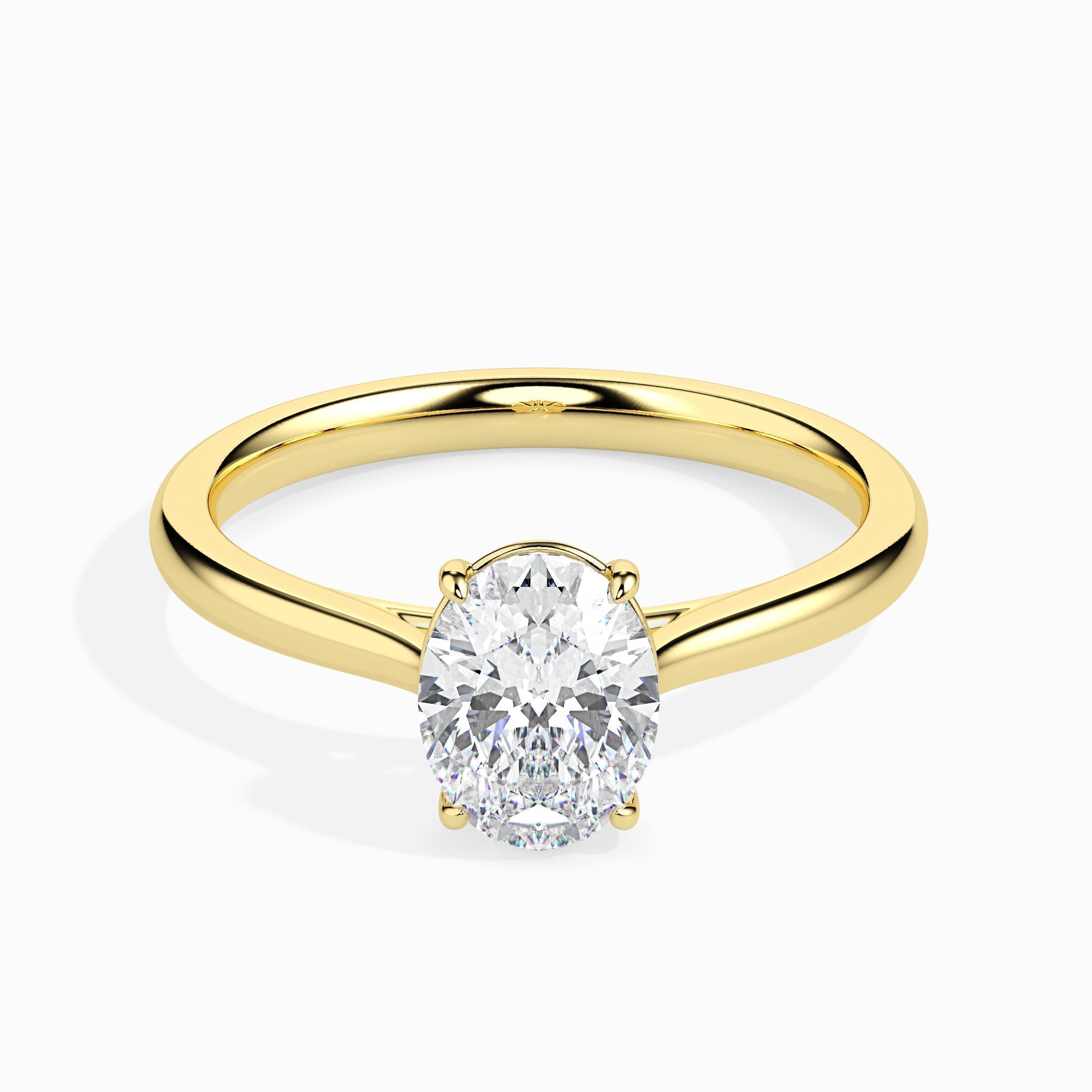 50 Pointer Oval Lab Diamond Evelyn Solitaire Ring