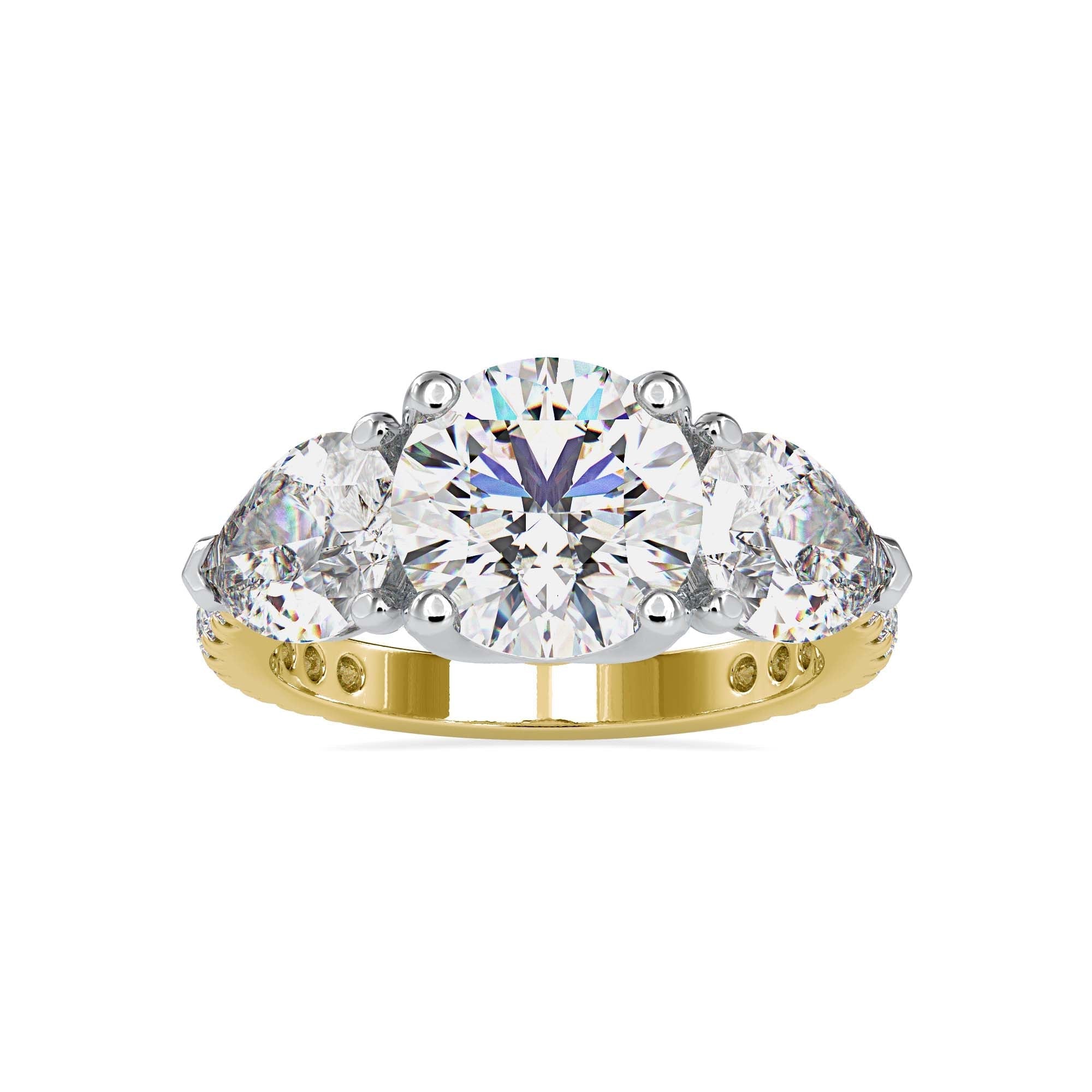 Gawk Lab Grown Diamond 3 Stone Ring